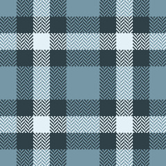 Blue pixel plaid. Tartan check plaid flannel shirt design. Seamless tile. Herringbone texture. Vector illustration.