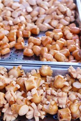 Fried sausage is delicious at street food