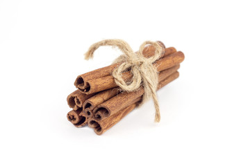 Cinnamon sticks tied together with string