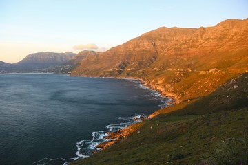 Chapman's Peak Drive on the Atlantic Coast between Hout Bay and Noordhoek is a beautiful views in the world at  Cape Town, South Africa