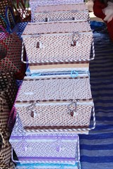 Hand made basket beauty at street shop