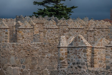 The magnificent medieval walls of Avila, Castile-Leon, Spain. A UNESCO World Heritage Site completed between the 11th and 14th centuries