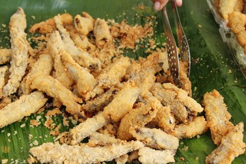 Fried fish is tasty at street food