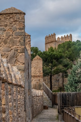 The magnificent medieval walls of Avila, Castile-Leon, Spain. A UNESCO World Heritage Site completed between the 11th and 14th centuries