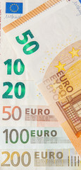 Euro Money. euro cash background. Euro Money Banknotes. Background from different euro banknotes close up