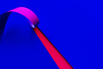 Paper cut of blue neon gradient color