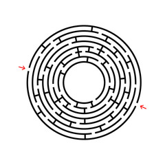 Abstact labyrinth. Game for kids. Puzzle for children. Maze conundrum. Vector illustration.