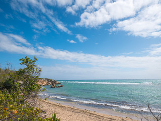 A beautiful day at the beach of Guanica Reserve in Puerto Rico