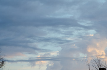 dramatic sky with clouds