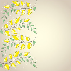 vector background with Flower 874