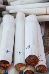 glutinous rice with coconut milk roasted in bamboo