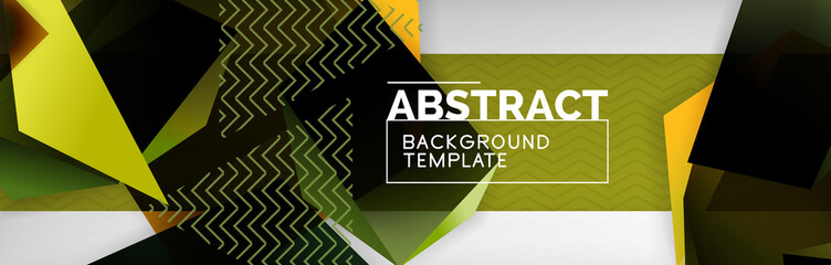 Fototapeta premium Triangular 3d geometric shapes composition, abstract background