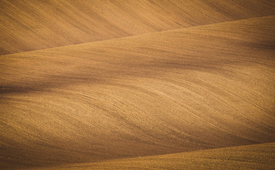 Fototapeta premium Wavy autumn fields in Moravian Tuscany, Czech Republic
