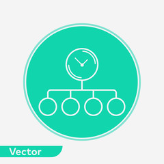 Time planing vector icon sign symbol