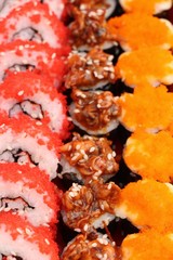 Mixed roll sushi set delicious, Japanese food