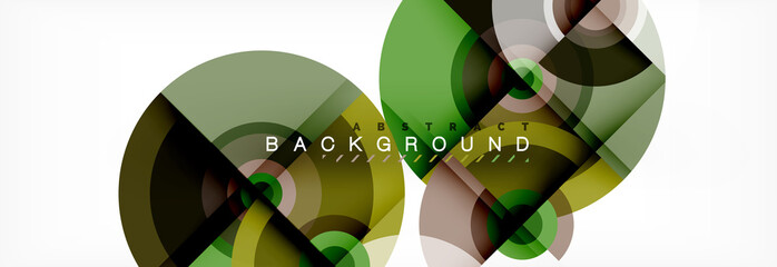 Round shapes vector abstract background. Trendy circle shapes composition vector