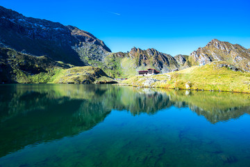 Landscape on the mountain lake