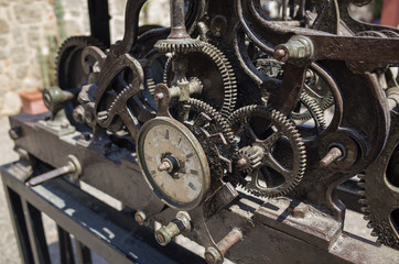 Rusted clock mechanism