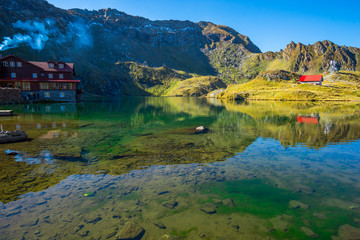 Landscape on the mountain lake