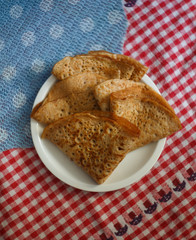 vegan pancakes with mushrooms