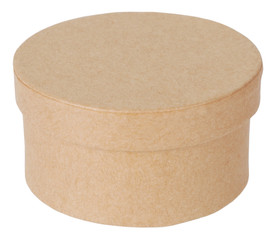 Round cardboard box closed container