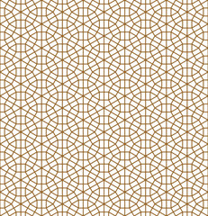 Seamless traditional Japanese ornament Kumiko.Golden color lines.