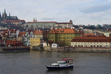 La Vitava et ses rives à Prague