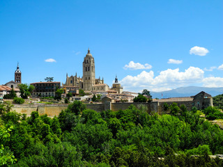 Fototapeta na wymiar Segovia panoramic view, Spain.