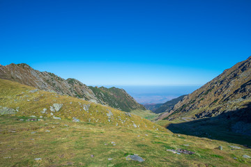 Fototapeta premium Road on the peak of mountains