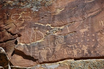 Petroglyphs in the New Mexico wilderness. 
