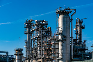 Oil Refinery in the Port of Hamburg, Germany.