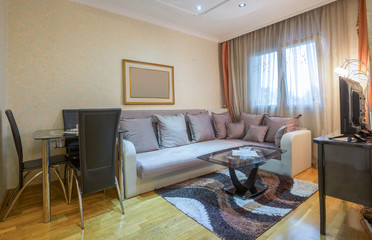 Interior of a loft apartmet living room