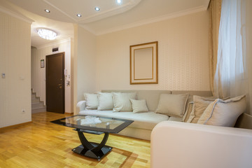 Interior of a loft apartmet living room