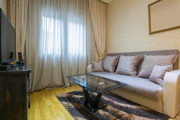 Interior of a loft apartmet living room