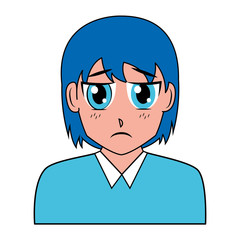 anime girl manga portrait character