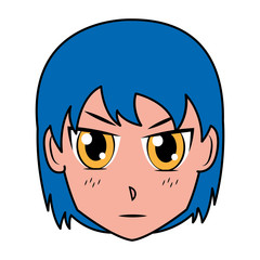 face girl anime manga comic