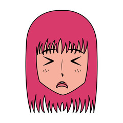 face girl anime manga comic