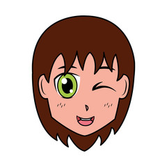 face girl anime manga comic