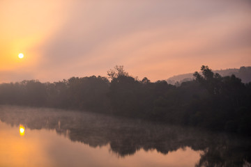 Obraz premium Morning landscape on the river