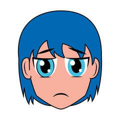 face girl anime manga comic