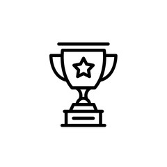 Trophy cup black icon line