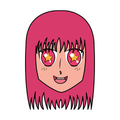 face girl anime manga comic