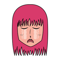 face girl anime manga comic