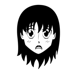 face girl anime manga comic