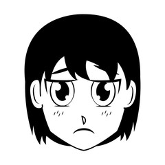 face girl anime manga comic