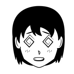face girl anime manga comic