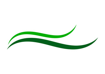 Wave green logo icon original template design