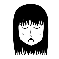 face girl anime manga comic