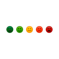 Feedback emoji set. Feedback concept illustration.
