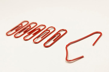 Obraz premium Colored paperclips